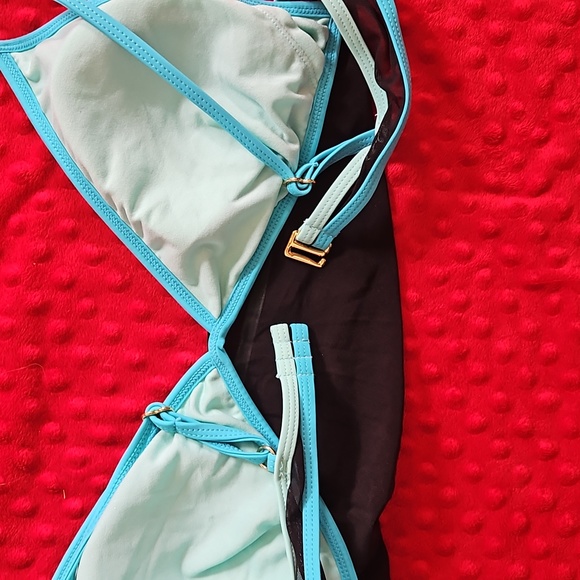 High neck Mesh Cover Bathing Suit Top XL Collections by Catalina - Picture 6 of 6